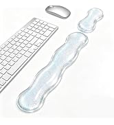 Luvzuni Wrist Rest for Keyboard and Mouse, Blue | Ergonomic Mouse Hand Rest Set, Cute Glitter Clo...