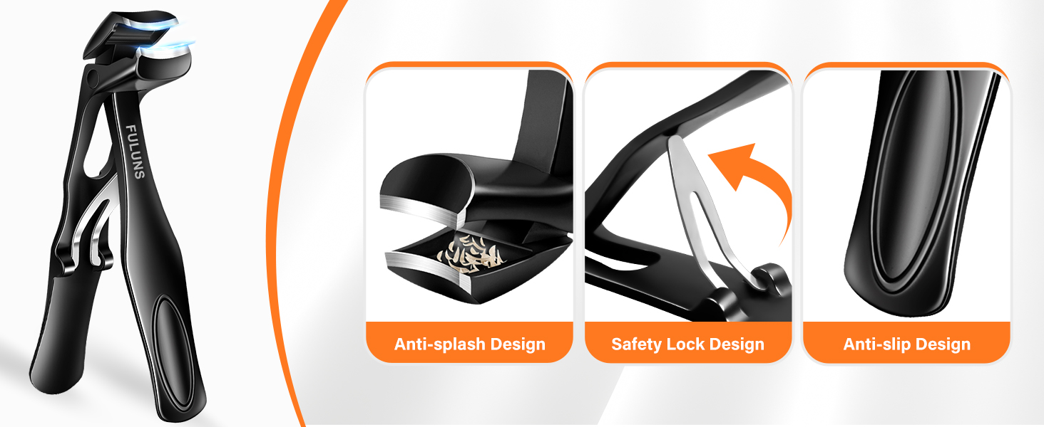 Slanted Ingrown Nail Clippers for Thick Nails for Seniors Angled Head Large Toe Nail Clippers