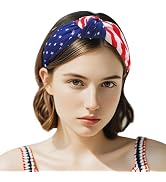 HFZRZFH American Flag Headband for Women Girls, 4th of July Accessories, Patriotic Red White and ...