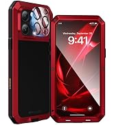 Mitywah Metal Case for iPhone 16 Pro Max, Rugged Phone Case Built-in 9H Screen Protector Military...