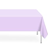 LIKAJON 3 Pack Disposable Light Purple Tablecloth, Rectangular Lavender Plastic Table Cloths for ...