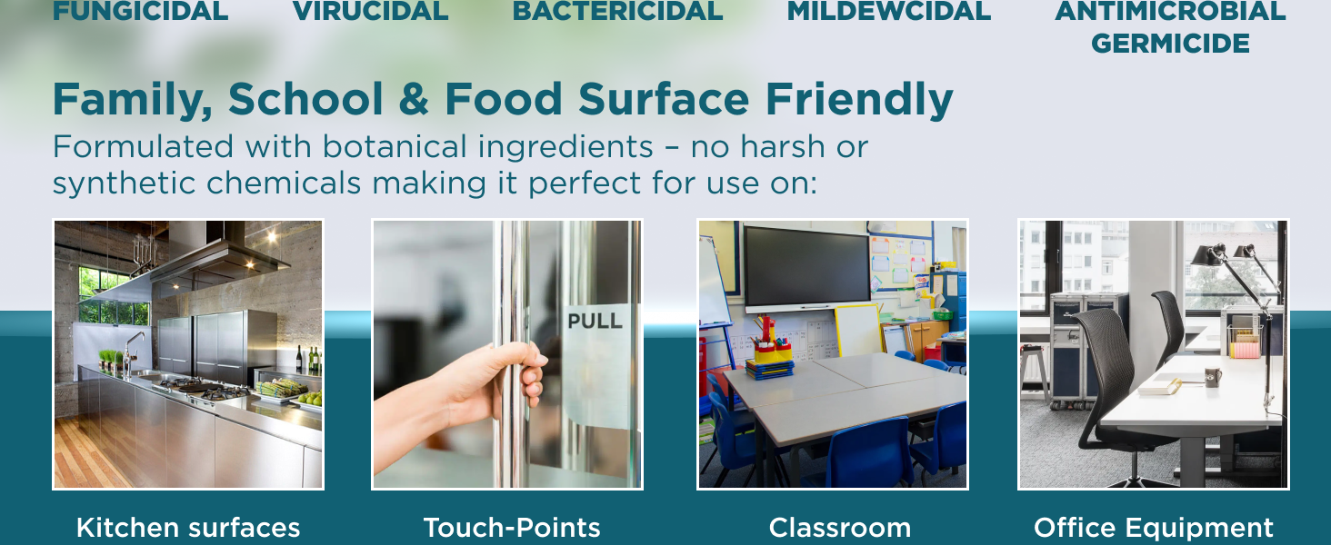 Benefect Botanical Disinfecting, ideal for high-touch surfaces, preventing cross-contamination