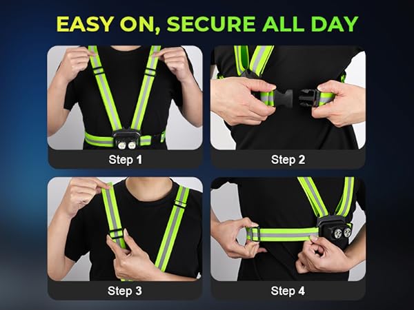 running lights for runners running light running light vest walking light for night walking