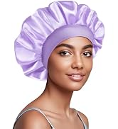 Doitory Satin Silk Bonnet for Sleeping, Soft Satin Lined Hair Bonnet for Women, Double Layer Slee...