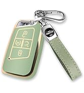 MILD EAST for Volkswagen Key Fob Cover with Keychain, Soft TPU Car Key Shell Case Holder for Atla...