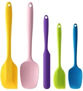 Silicone Spatula Set, 5PCS Food Grade Rubber Spatula High Heat-Resistant 446°F Kitchen Spatulas f...