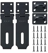 Alise 2pcs Door Hasp Latch Lock,4 Inch SUS 304 Stainless Steel Safety Packlock Clasp Hasp Lock La...