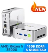 gmktec mini pc amd ryzen 5 3500u desktop computer 16gb ddr4 512gb ssd office work home pc