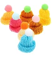 Abaodam 7Pcs Christmas Mini Knitting Hats Christmas Wine Bottle Hat Mini Hat for Christmas DIY Cr...