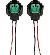 KoiLuvGo 2PCS H8 H9 H11 880 881 Female Adapter Wire Connector, Light Bulb Socket, Car Fog Light W...
