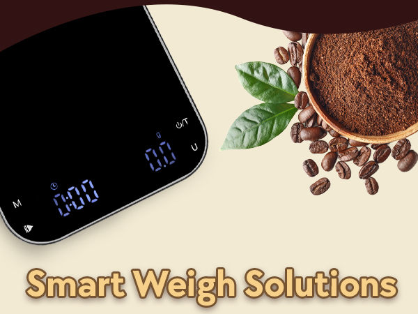 Rechargable Coffee Scale with Rubber Mat smart weigh solutions