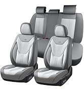 Coverado Car Seat Covers Full Set, Front Seat Covers with Lumbar Support and Back Seat Cover Wate...