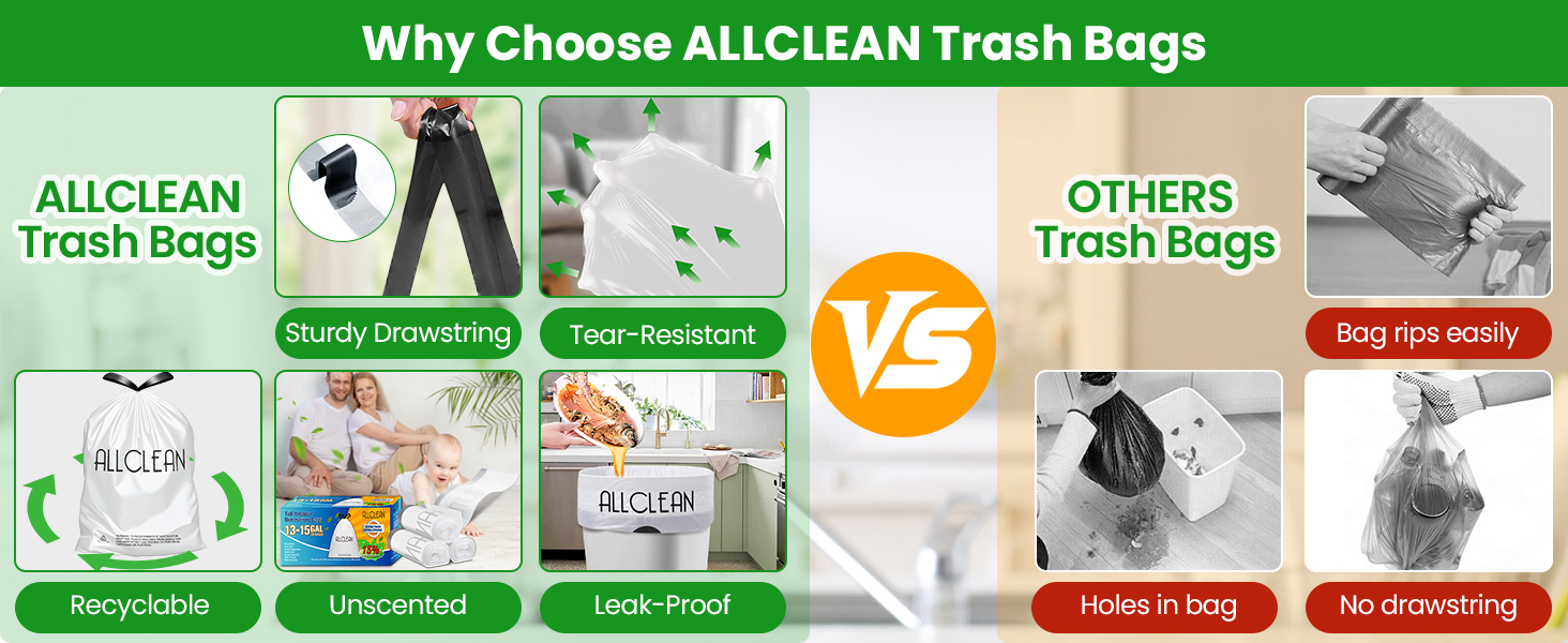 15 gallon trash bags kitchen tall drawstringn unscented trash bag 14 gallon garbage bags