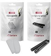 Setex Eyeglass Gecko Grip Bundle, Temple Tip Grips (2 Black Pair) + Anti Slip Eyeglass Nose Pads ...