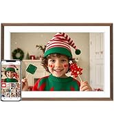 Frameo 10.1" Wood WiFi Digital Picture Frame with 32GB Memory, 1280 x 800 IPS HD Touch Screen Ele...
