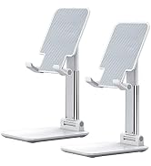 OGMAPLE 2 Pcs MT-6 Cell Phone Holder, Adjustable Angle and Height, Anti-Slip Silicone Pad, Foldab...