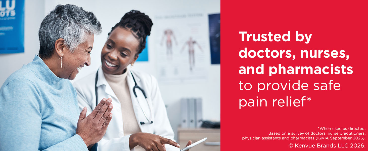 Trusted by doctors, nurses, and pharmacists to provide safe pain relief*