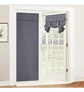 RYB HOME Blackout Door Curtain - Privacy Thermal Insulated Tricia Door Window Curtains for Patio ...