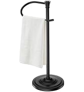 Black Bath Hand Towel Holder Stand,Stainless Steel 16 Inch Free Standing Towel Rack,Heavy Weight ...