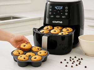 Bake Muffins with the Muffin Basket For Air Frying