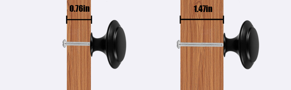 Drawer Knobs, 30mm Black Cabinet Knobs, Drawer Pulls and Knobs, Dresser Knobs, Kitchen Knobs