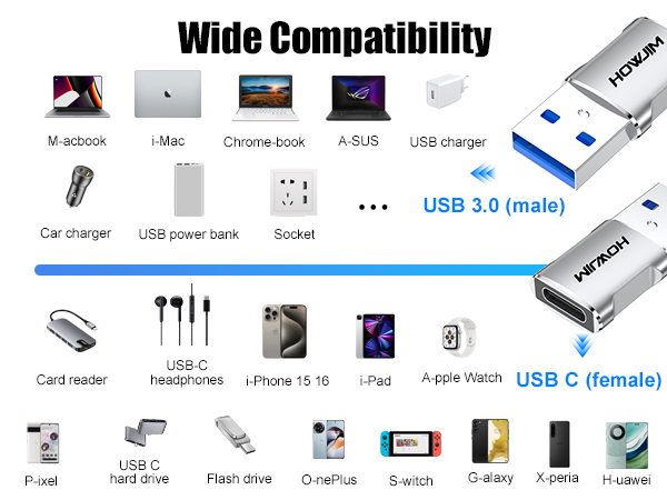usb c female to usb male adapter