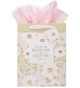 Christian Art Gifts Large Portrait Inspirational Scripture Gift Bag, Tag & Wrapping Tissue Paper ...