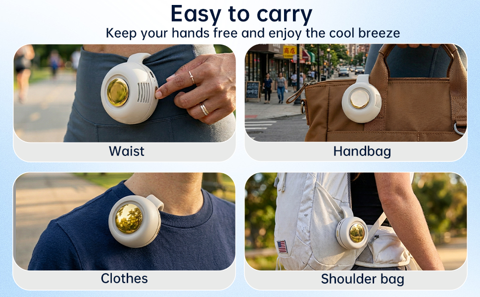 Portable Mini Bladeless Clip-On Fan