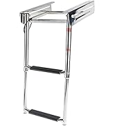 Amarine Made 2-Step Under Platform Slide Mount Boat Boarding Ladder, Telescoping, Stainless Steel...