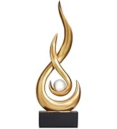 XYQXYQ Modern Abstract Art Table Decoration,Resin Gold Statue Modern Ornaments for Living Room Gr...