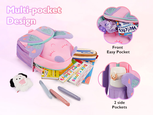 toddler bag backpack with side bottle pockets