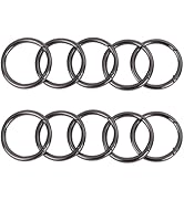 10 Pack 1-1/2" Carabiner Clip Set Keychain O Rings Round Key Rings