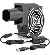 AmRunJe USB Blower Fan 97mm x 33mm 5V Cooling DC Brushless Centrifugal Fan with Tube 3 Speed for ...
