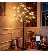 Lomotech Chritsmas Tree Lights - 216 Leds 5Ft Artificial Christmas Tree with Timer, Includes 14 L...