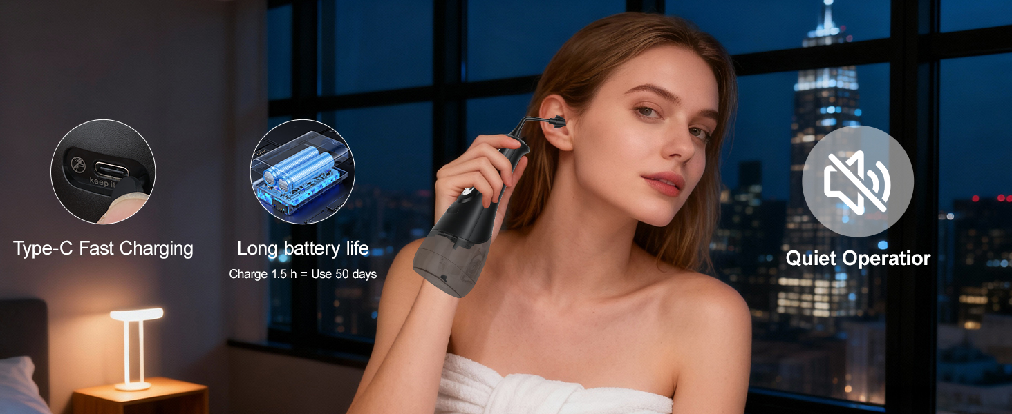 Type-C Fast Charging,Charge 1.5h=Use 50 days