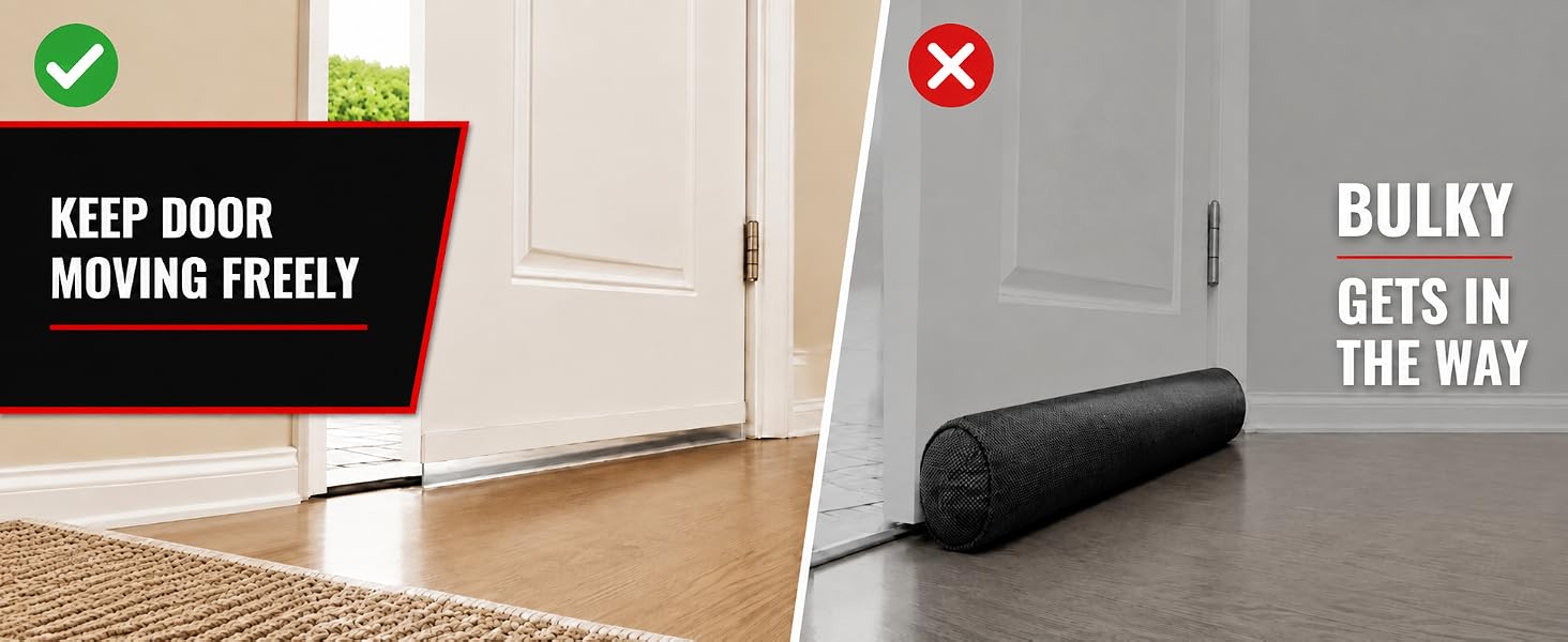 Keep Door Moving Freely and Bulky Blocker Gets in the Way