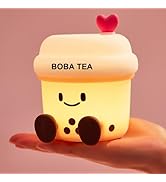 POSSHE Boba Tea Night Light, Boba Gifts, Cute Silicone Bubble Tea Night Light, Kids' Bedroom Deco...