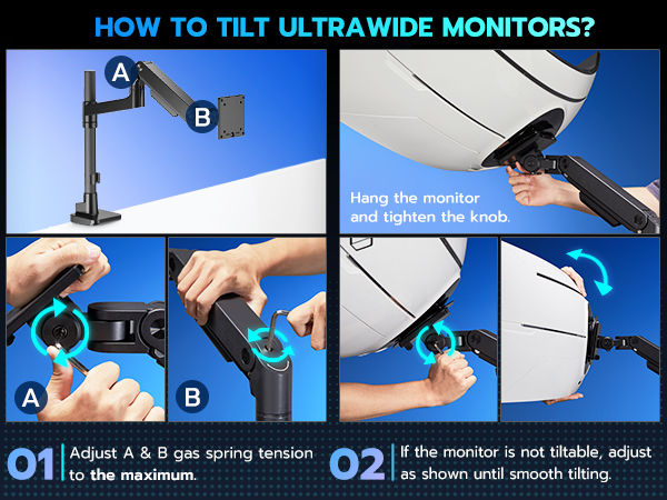 How to tilt ultrawide monitors
