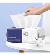 Disposable Face Towel, 100 Count Face Clean Towels, for Washing Soft Cotton Dry Wipes Facial Clot...