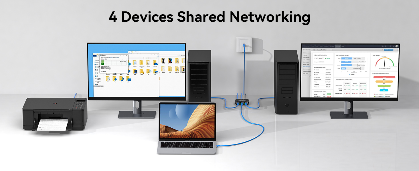 Ethernet Splitter 1 to 4