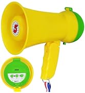 5Core Megaphone Bullhorn Speaker 15W Mini Battery Power Bull Horn w Siren 400 Yard Range