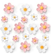 GOOZADA 20Pcs Cute Fridge Magnets,2 Colors Cute Magnets, Pink 3D Flower Fridge Magnet, Resin Deco...
