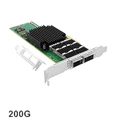 Vogzone 200Gb Ethernet Smart NIC with Mellanox ConnectX-6 Dx Chipset, PCIe 4.0 x16 with 200Gb Inf...