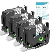 D480BT P780BT Label Maker Tapes, 18mm 0.7 Laminated Clear Replacement for Brother P-Touch Label M...