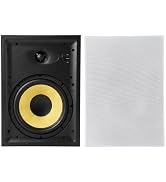 VEVOR in-Wall Speakers, 8", in Wall Speaker System with Paintable Grille, Hi-Fi Sound, 200W Peak,...