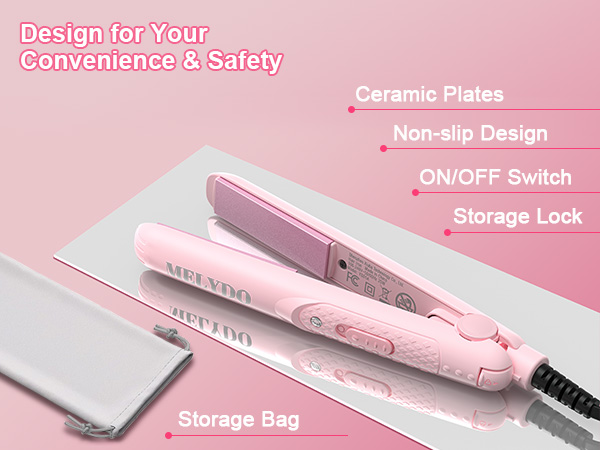 pink mini travel straightener