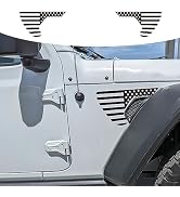 Smeyta Side Fender Vent American Flag Decals,USA Flag Sticker for Jeep Wrangler JL JLU 2018-2022 ...