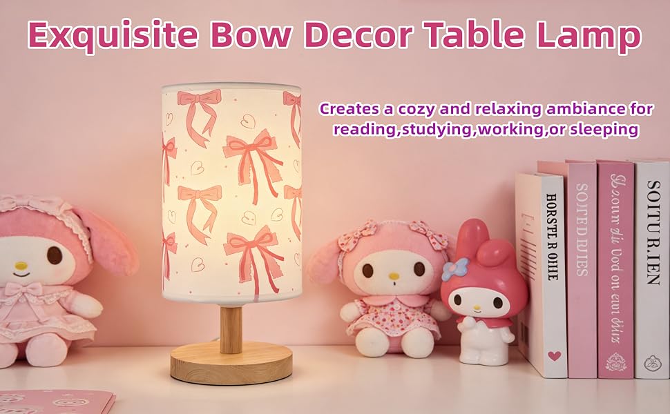 Pink Bow Table Lamp