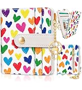 Jogjam Raining Hearts Rfid Ladies Wallet, Small Slim Thin Compact Credit Card Women Wallet, PU Le...