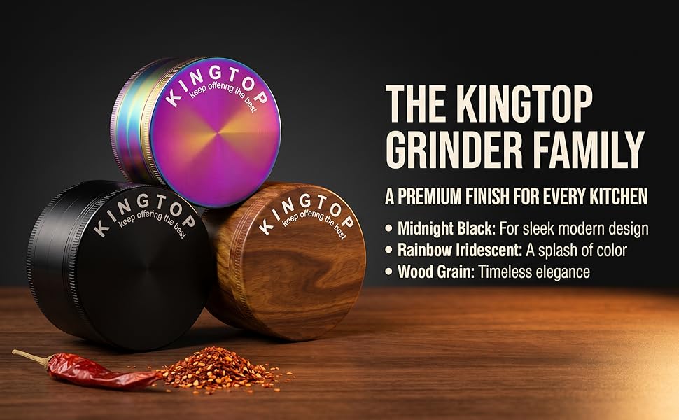 large grinder black colorful brown
